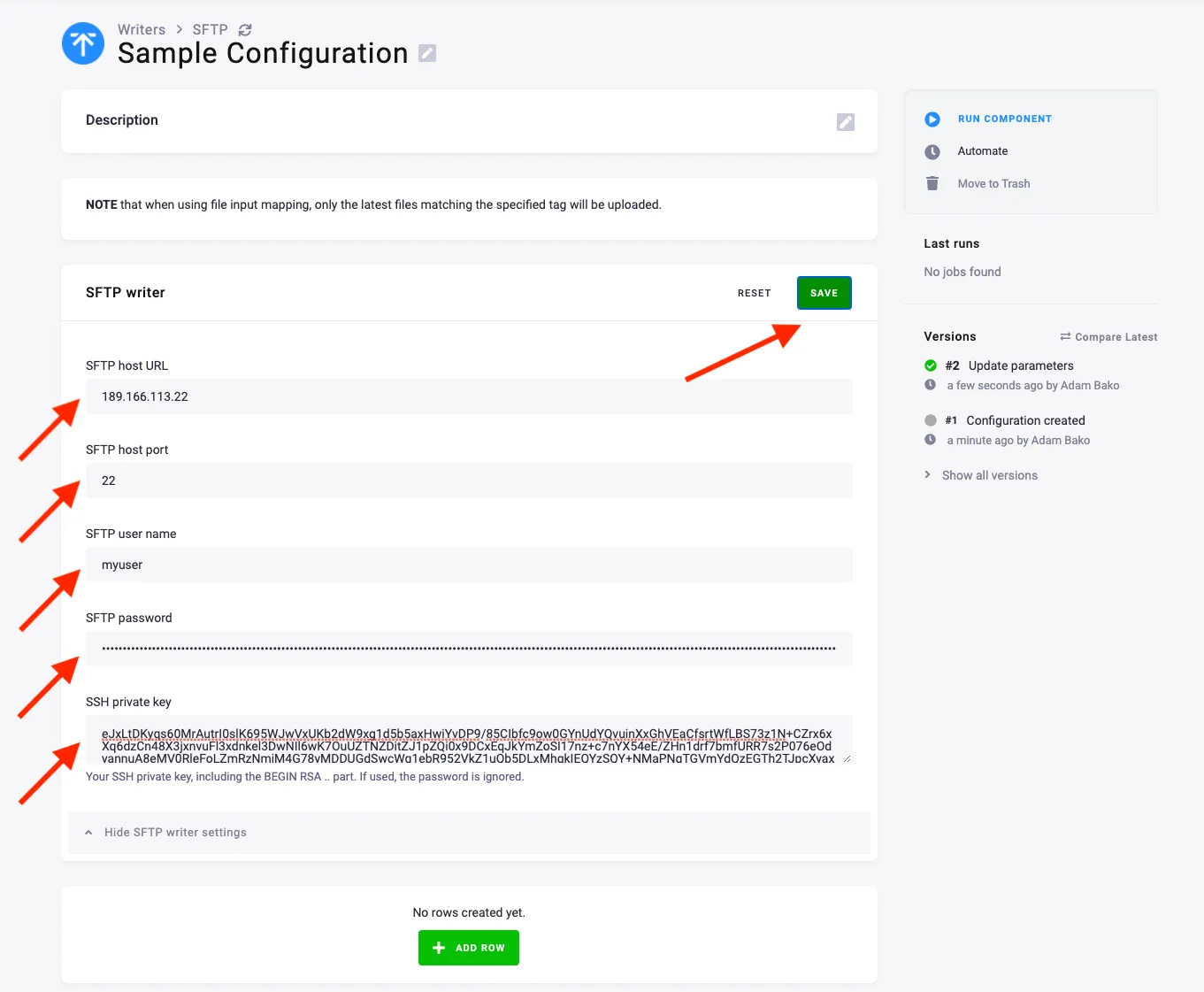 Screenshot - New configuration